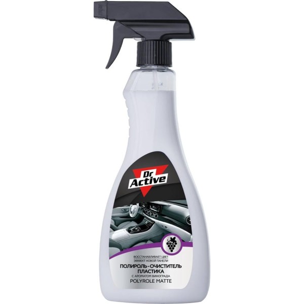 Полироль-очиститель пластика Sintec Dr. Active Polyrole Matte матовый блеск, виноград 0,5 л 802450