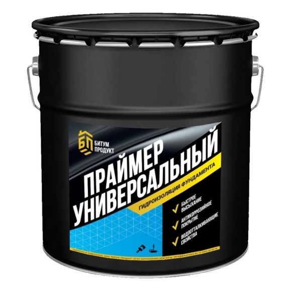 Универсальный битумный праймер БИТУМ ПРОДУКТ 16 л BP-001 Универсальный битумный праймер БИТУМ ПРОДУКТ 16 л BP-001