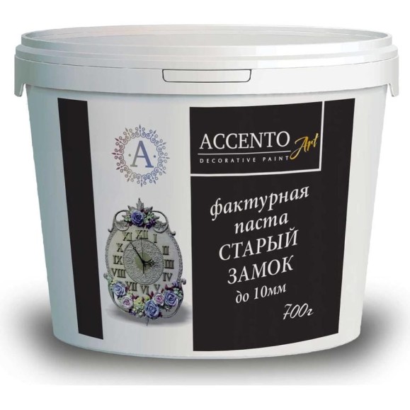 Фактурная паста AccentO ART Старый замок, до 10 мм, 0,7кг 30772 Фактурная паста AccentO ART Старый замок, до 10 мм, 0,7кг 30772