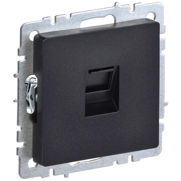 Компьютерная розетка rj45 IEK Brite кат.6 рк11-брч черн. BR-K10-2-K02 Компьютерная розетка rj45 IEK Brite кат.6 рк11-брч черн. BR-K10-2-K02