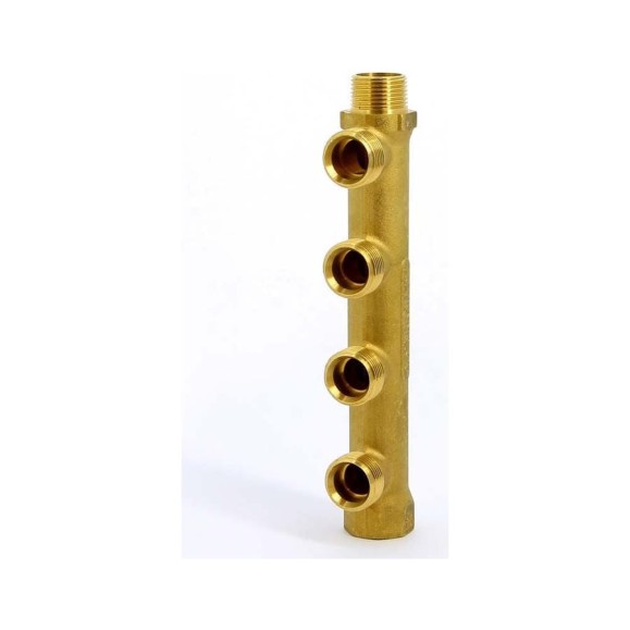 Коллектор Tiemme 4 отвода, 1"х3/4(18) евроконус (латунь) 1910015 / 1884G180504 Коллектор Tiemme 4 отвода, 1"х3/4(18) евроконус (латунь) 1910015 / 1884G180504