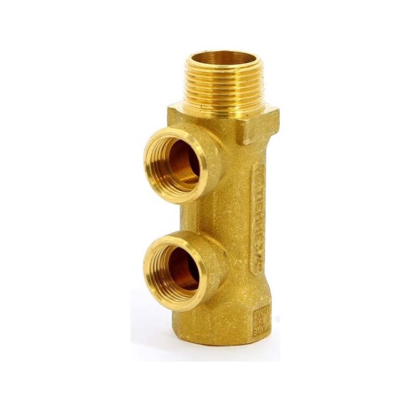 Коллектор Tiemme 2 отвода, 3/4"х1/2"В (латунь) 1910052 / 1932G050402 Коллектор Tiemme 2 отвода, 3/4"х1/2"В (латунь) 1910052 / 1932G050402