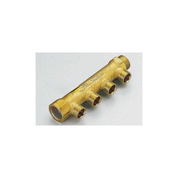 Коллектор Tiemme 4 отвода, 3/4"х1/2(15) (латунь) 1160001 / 1130G150404CZ Коллектор Tiemme 4 отвода, 3/4"х1/2(15) (латунь) 1160001 / 1130G150404CZ