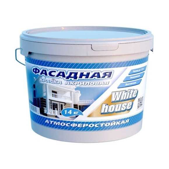 Фасадная краска White House (14 кг; морозоустойчивая) 13620 Фасадная краска White House (14 кг; морозоустойчивая) 13620