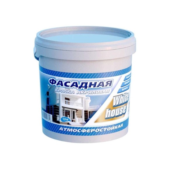 Фасадная краска White House (1.5 кг; морозоустойчивая) 15411 Фасадная краска White House (1.5 кг; морозоустойчивая) 15411