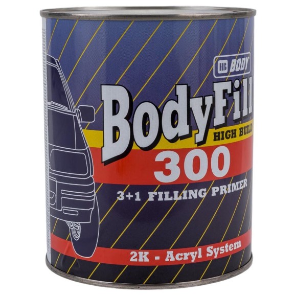 Грунт-наполнитель HB BODY 300 3+1 2К сер. 1л 3000700001