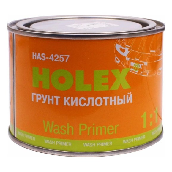 Кислотный грунт HOLEX Wash Primer 1:1 0,5 л HAS-4257 Кислотный грунт HOLEX Wash Primer 1:1 0,5 л HAS-4257