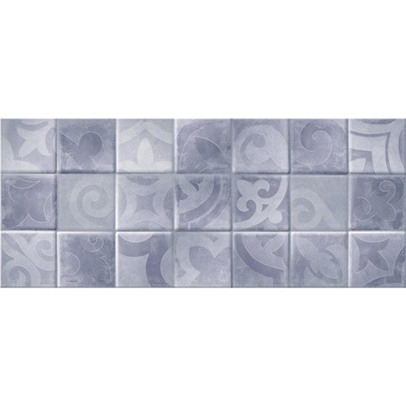 Настенная плитка Gracia Ceramica Folk blue голубой 02, 25x60 см, 1.2 кв.м, 8 шт. СК000036430