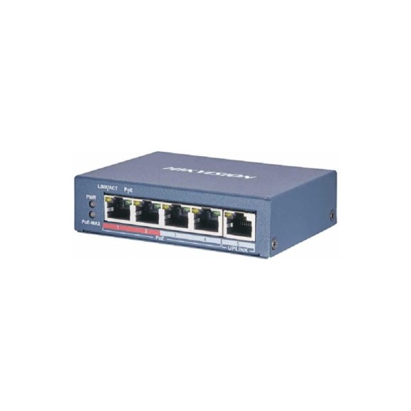 Неуправляемый PoE-коммутатор Hikvision DS-3E0105P-E(B) 4 PoE-порта АН5020939