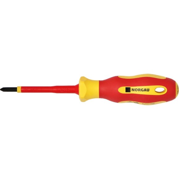 Крестовая диэлектрическая отвертка NORGAU PH1x80 мм, тип N171-PH1x80 067073210 Крестовая диэлектрическая отвертка NORGAU PH1x80 мм, тип N171-PH1x80 067073210