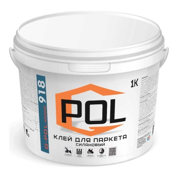 Однокомпонентный силановый клей для паркета G-Pol Wood 918 7 кг W918-7 Однокомпонентный силановый клей для паркета G-Pol Wood 918 7 кг W918-7