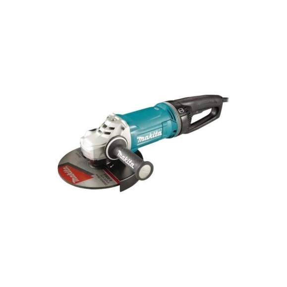 Угловая шлифовальная машина Makita 230 мм, 2800 Вт, 6600 об., AFT, D-обр. поворот. рукоятка, плавн. пуск, антивибр., поддержка об., расцепляющая муфта, тормоз дв., 6.3 кг GA9071X1 Угловая шлифовальная машина Makita 230 мм, 2800 Вт, 6600 об., AFT, D-обр. поворот. рукоятка, плавн. пуск, антивибр., поддержка об., расцепляющая муфта, тормоз дв., 6.3 кг GA9071X1