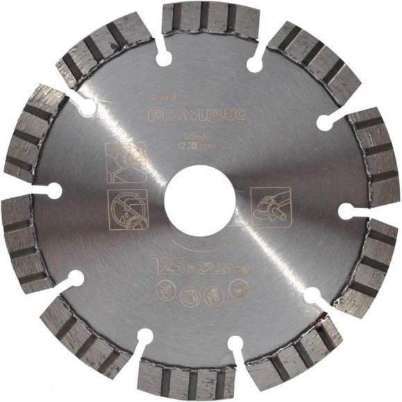 Алмазный диск для резки армированного бетона 125x22.2 мм RAWLPLUG RT-DDA-125 Алмазный диск для резки армированного бетона 125x22.2 мм RAWLPLUG RT-DDA-125