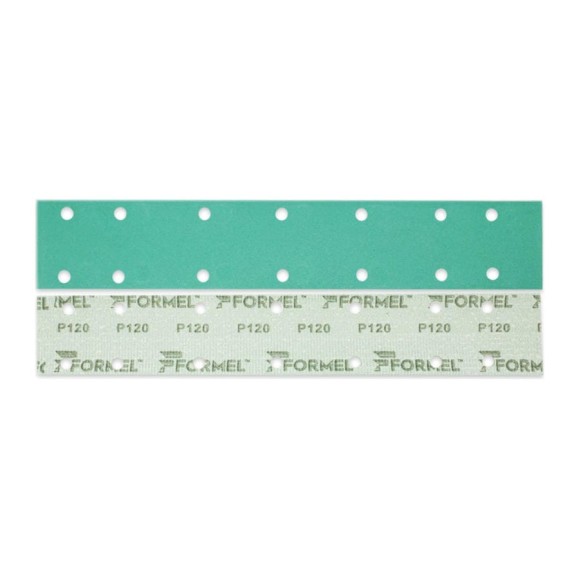 Полоса на пленочной основе FILM 70x420 мм, 14 отв., P120, 50 шт Formel 82354030120 Полоса на пленочной основе FILM 70x420 мм, 14 отв., P120, 50 шт Formel 82354030120