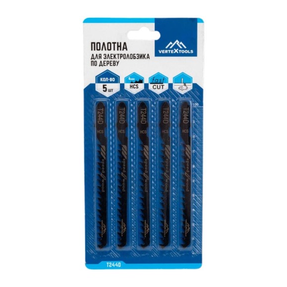 Полотно по дереву T244D для электролобзика vertextools T244D Полотно по дереву T244D для электролобзика vertextools T244D
