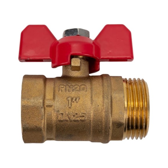 Шаровой кран ProfECO 1 ВР-НР, муфтовый, бабочка, Ду25, Ру20 11Б27п1 PE-1FMB Шаровой кран ProfECO 1 ВР-НР, муфтовый, бабочка, Ду25, Ру20 11Б27п1 PE-1FMB
