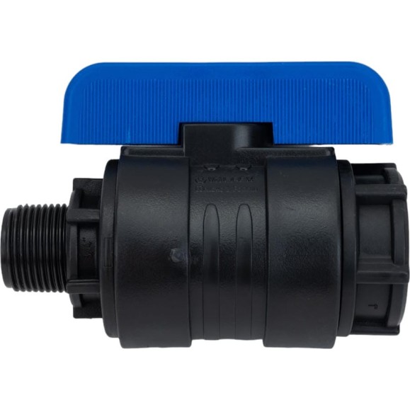 Компрессионный шаровой кран VALFEX ПНД НР/ВН резьба разборный 3/4"- 1"Ду20 1210020034100 Компрессионный шаровой кран VALFEX ПНД НР/ВН резьба разборный 3/4"- 1"Ду20 1210020034100