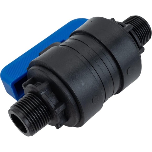 Компрессионный шаровой кран VALFEX ПНД НР/НР резьба разборный 3/4"-3/4"Ду20 1210220034034 Компрессионный шаровой кран VALFEX ПНД НР/НР резьба разборный 3/4"-3/4"Ду20 1210220034034