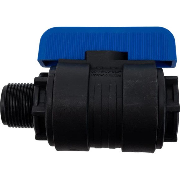 Компрессионный шаровой кран VALFEX ПНД НР/ВН резьба разборный 3/4"- 1/2"Ду16 1210016034012 Компрессионный шаровой кран VALFEX ПНД НР/ВН резьба разборный 3/4"- 1/2"Ду16 1210016034012