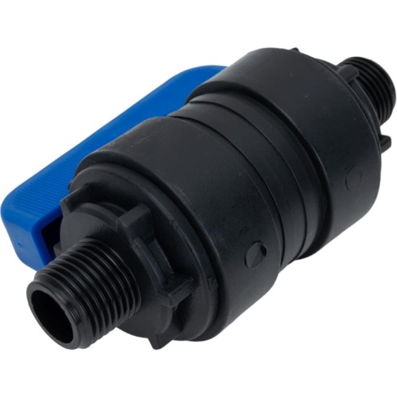 Компрессионный шаровой кран VALFEX ПНД НР/НР резьба разборный 1/2"-1/2" Ду16 1210216012012 Компрессионный шаровой кран VALFEX ПНД НР/НР резьба разборный 1/2"-1/2" Ду16 1210216012012