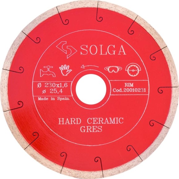 Диск алмазный сплошной (230х25,4 мм) HARD CERAMICS Solga Diamant 20010231 Диск алмазный сплошной (230х25,4 мм) HARD CERAMICS Solga Diamant 20010231