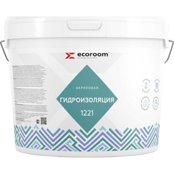 Акриловая гидроизоляция ECOROOM 1221, 14 кг 442-1-14 Акриловая гидроизоляция ECOROOM 1221, 14 кг 442-1-14