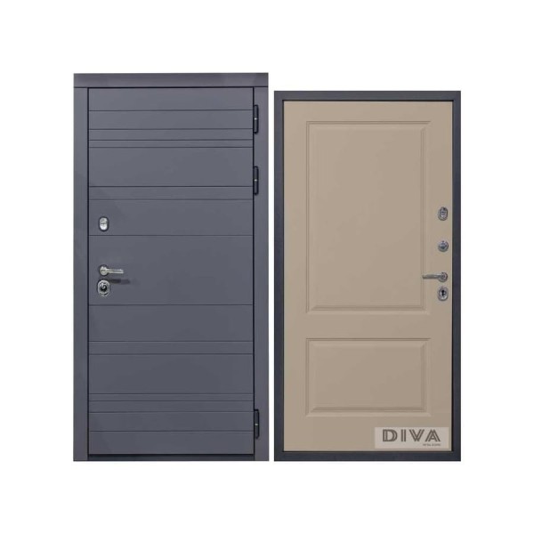 Дверь DIVA МД-39 2050x960 мм, правая, Серая-Д7 Софт Шампань УТ-00075462