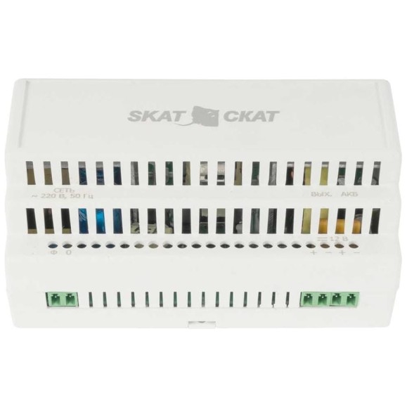 Источник питания SKAT -12-8.0 DIN (СКАТ ИБП-12/8-DIN) 12В, 8А, пластиковый корпус, под DIN рейку 35 мм 587 Источник питания SKAT -12-8.0 DIN (СКАТ ИБП-12/8-DIN) 12В, 8А, пластиковый корпус, под DIN рейку 35 мм 587