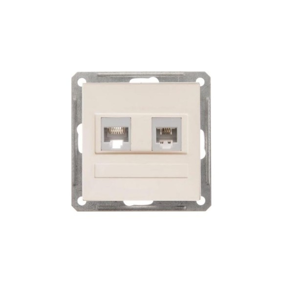 Розетка rj11+rj45 Systeme Electric Wessen 59 слоновая кость кат.5e RSI-251TK5E-2-86 Розетка rj11+rj45 Systeme Electric Wessen 59 слоновая кость кат.5e RSI-251TK5E-2-86