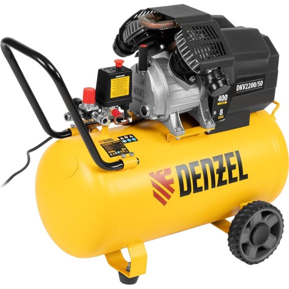 Воздушный компрессор DENZEL DKV2200/50,Х-PRO 2,2 кВт, 400 л/мин, 50 л 58083 Воздушный компрессор DENZEL DKV2200/50,Х-PRO 2,2 кВт, 400 л/мин, 50 л 58083