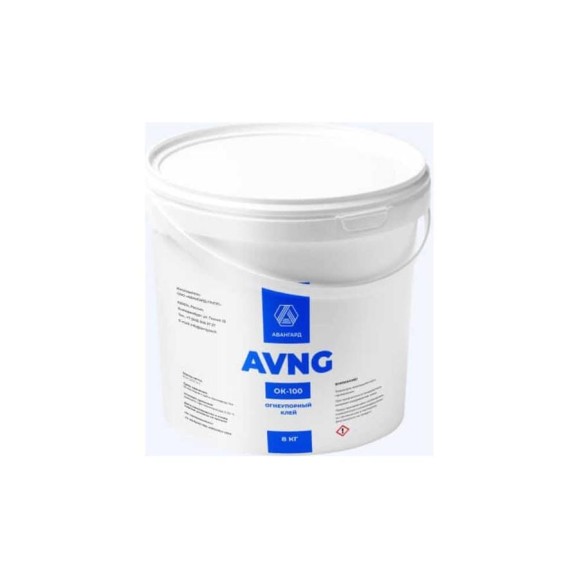Огнеупорный клей AVNG ОК-100, 8кг, ведро 4673745868141 Огнеупорный клей AVNG ОК-100, 8кг, ведро 4673745868141