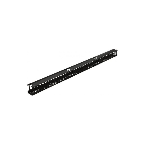 Вертикальный кабельный организатор для шкафов TSR Hyperline CMF-R42U-F106-СS-RAL9005 с крышкой, для профиля тип F 483756 Вертикальный кабельный организатор для шкафов TSR Hyperline CMF-R42U-F106-СS-RAL9005 с крышкой, для профиля тип F 483756