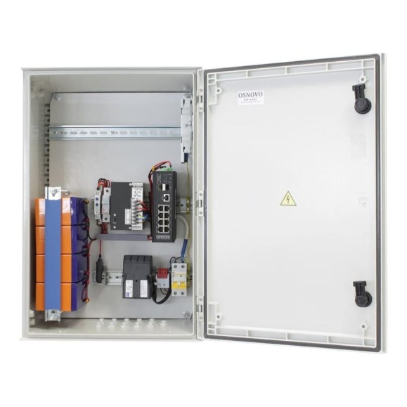 Уличный управляемый (L2+) коммутатор OSNOVO OSP-46TB1(SW-80802/ILS(port 90W)) на 10 портов с термостабилизацией, резервным питанием и функцией мониторинга температуры/влажности/напряжения на базе уличной станции OSP-46TB1 sct1379 Уличный управляемый (L2+) коммутатор OSNOVO OSP-46TB1(SW-80802/ILS(port 90W)) на 10 портов с термостабилизацией, резервным питанием и функцией мониторинга температуры/влажности/напряжения на базе уличной станции OSP-46TB1 sct1379