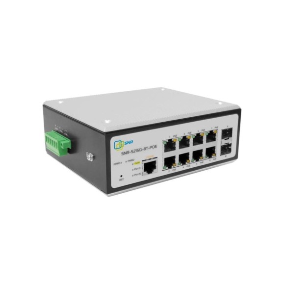Управляемый промышленный POE коммутатор SNR уровня 2 SNR-S215Gi-8T-POE
