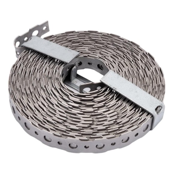 Перфорированная лента VORMANN 16x0,9 мм, 10 м, нержавеющая сталь 011403016