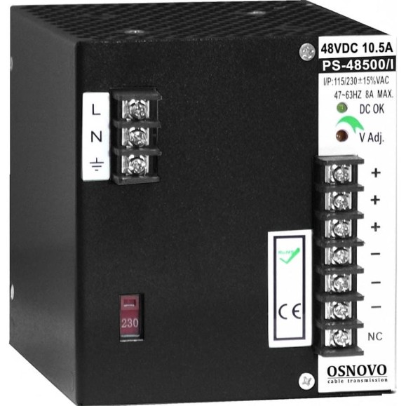 Промышленный блок питания OSNOVO PS-48500/I sct1387 Промышленный блок питания OSNOVO PS-48500/I sct1387