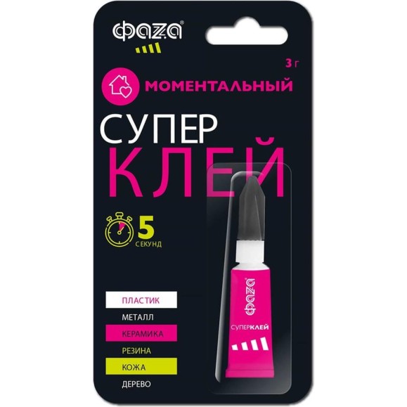 Супер-клей ФАZА GSp-3x1 3г BL-1 5044067 Супер-клей ФАZА GSp-3x1 3г BL-1 5044067