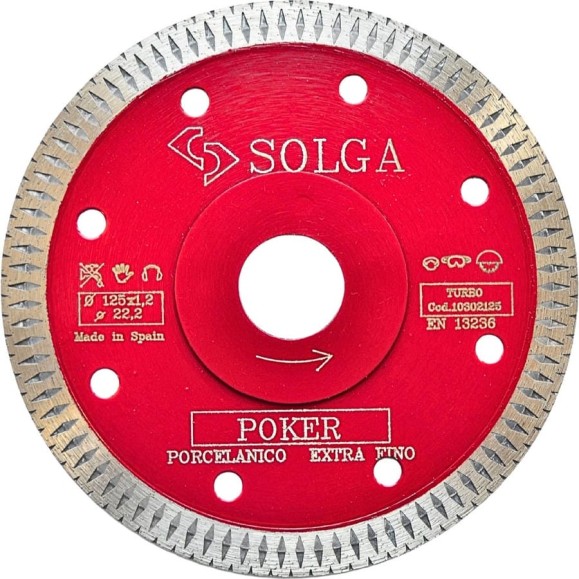 Диск алмазный HARD MATERIALS по керамограниту (125х22.23 мм) Solga Diamant 10302125 Диск алмазный HARD MATERIALS по керамограниту (125х22.23 мм) Solga Diamant 10302125