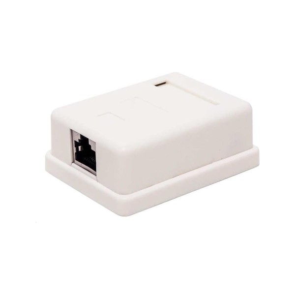 Настенная компьютерная розетка Filum 5e кат, 1 х rj-45/8p8c, экранированная, 110/krone, белый FL-NA-SOCKET5E-3