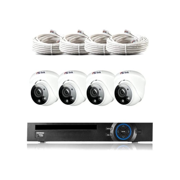 Комплект видеонаблюдения PS-link ip 5мп kit-a504ipv-poe 4 камеры для помещения со встроенным микрофоном и poe питанием 4416 Комплект видеонаблюдения PS-link ip 5мп kit-a504ipv-poe 4 камеры для помещения со встроенным микрофоном и poe питанием 4416