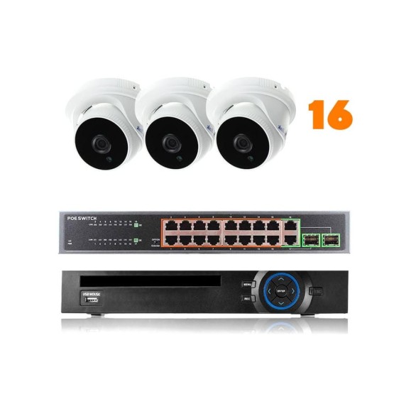 Комплект видеонаблюдения PS-link ip 5мп kit-a516ip-poe 16 камер для с помещения poe питанием 2623 Комплект видеонаблюдения PS-link ip 5мп kit-a516ip-poe 16 камер для с помещения poe питанием 2623