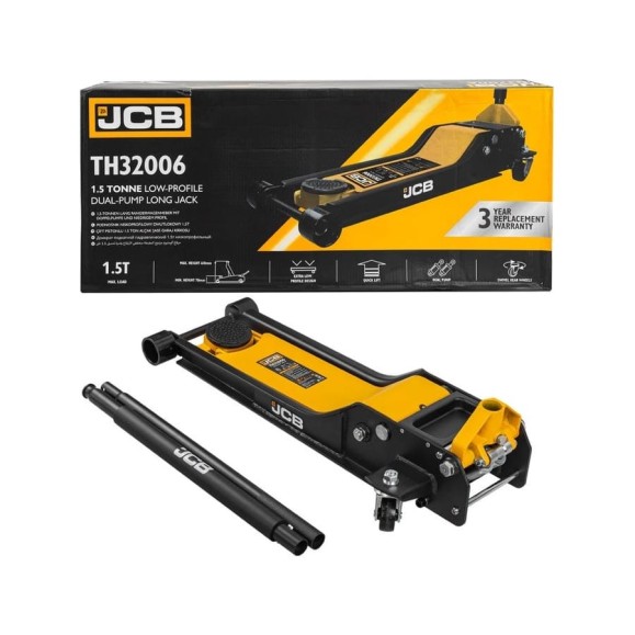 Подкатной гидравлический домкрат JCB 1.5 т, 70-610 мм JCB-TH32006(56954) Подкатной гидравлический домкрат JCB 1.5 т, 70-610 мм JCB-TH32006(56954)