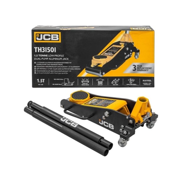Подкатной гидравлический домкрат JCB 1.5 т, 80-355 мм JCB-TH31501(56955) Подкатной гидравлический домкрат JCB 1.5 т, 80-355 мм JCB-TH31501(56955)