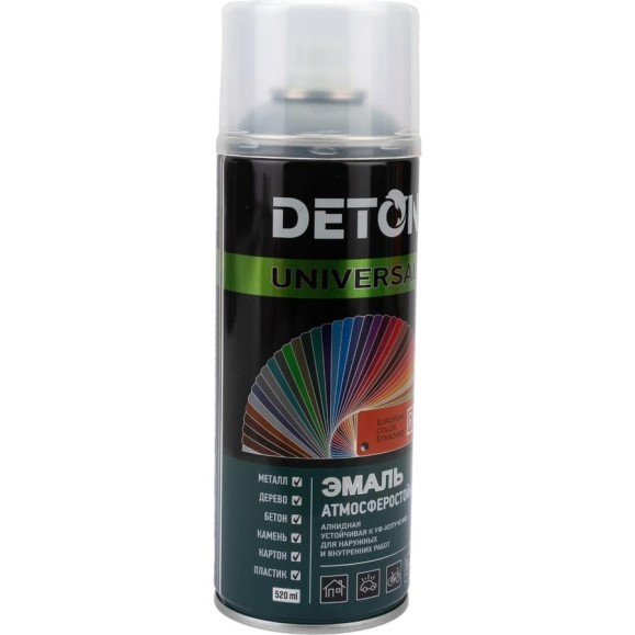 Аэрозольная эмаль Deton универсальная Серая RAL 7040 UNIVERSAL 520 мл 126915 DTN-A70142