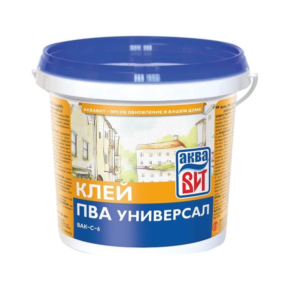 Клей ПВА АкваВит универсал ВАК-С-6 0.9 кг 89935 Клей ПВА АкваВит универсал ВАК-С-6 0.9 кг 89935