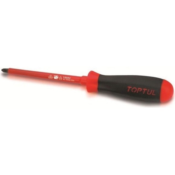 Диэлектрическая отвертка TOPTUL PH3х150 мм FBEB0315 Диэлектрическая отвертка TOPTUL PH3х150 мм FBEB0315