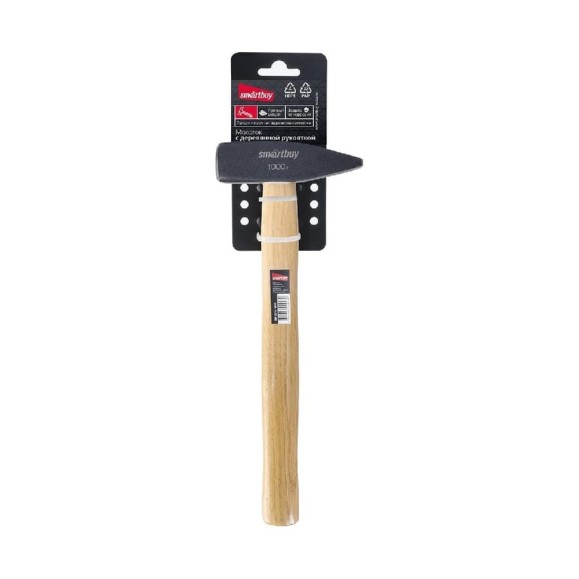 Слесарный молоток с деревянной клеенной рукояткой Smartbuy 1000 г, tools SBT-GHW-1000 Слесарный молоток с деревянной клеенной рукояткой Smartbuy 1000 г, tools SBT-GHW-1000