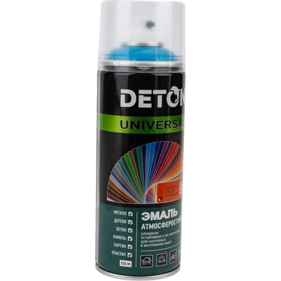 Аэрозольная эмаль Deton универсальная Небесно-синяя RAL 5015 UNIVERSAL 520 мл 126908 DTN-A70649