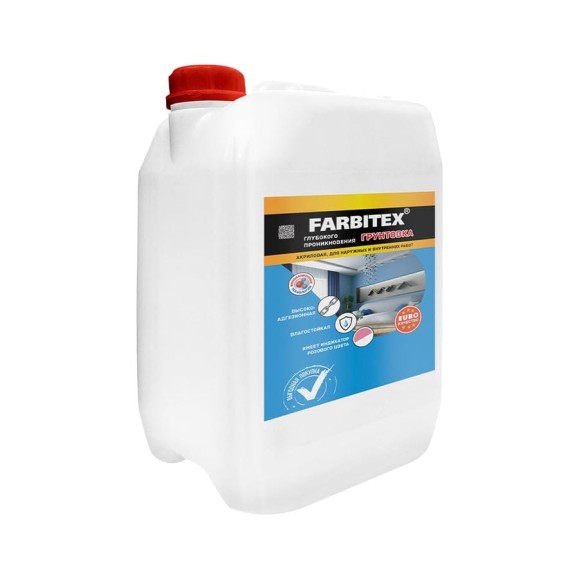 Грунтовка FARBITEX (акриловая; глубокого проникновения; 10 кг) 4300001560