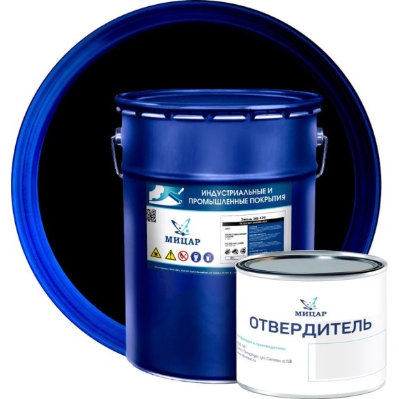 Эмаль Мицар ЭП-439 20 кг, 0.4 кг, черная УТ000010773 Эмаль Мицар ЭП-439 20 кг, 0.4 кг, черная УТ000010773